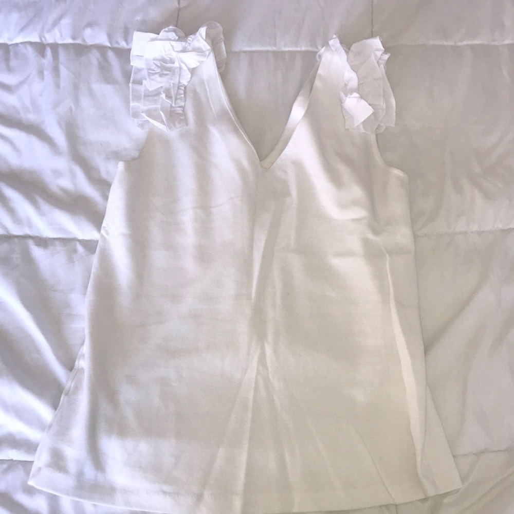 Sleeveless white tank